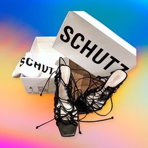 Schutz Women's Savania Strappy Lace Up Sandals